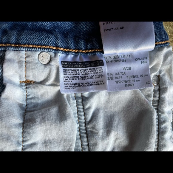 Levi’s 501 - Denim Cutoff Shorts - Size 28 - Picture 6 of 8